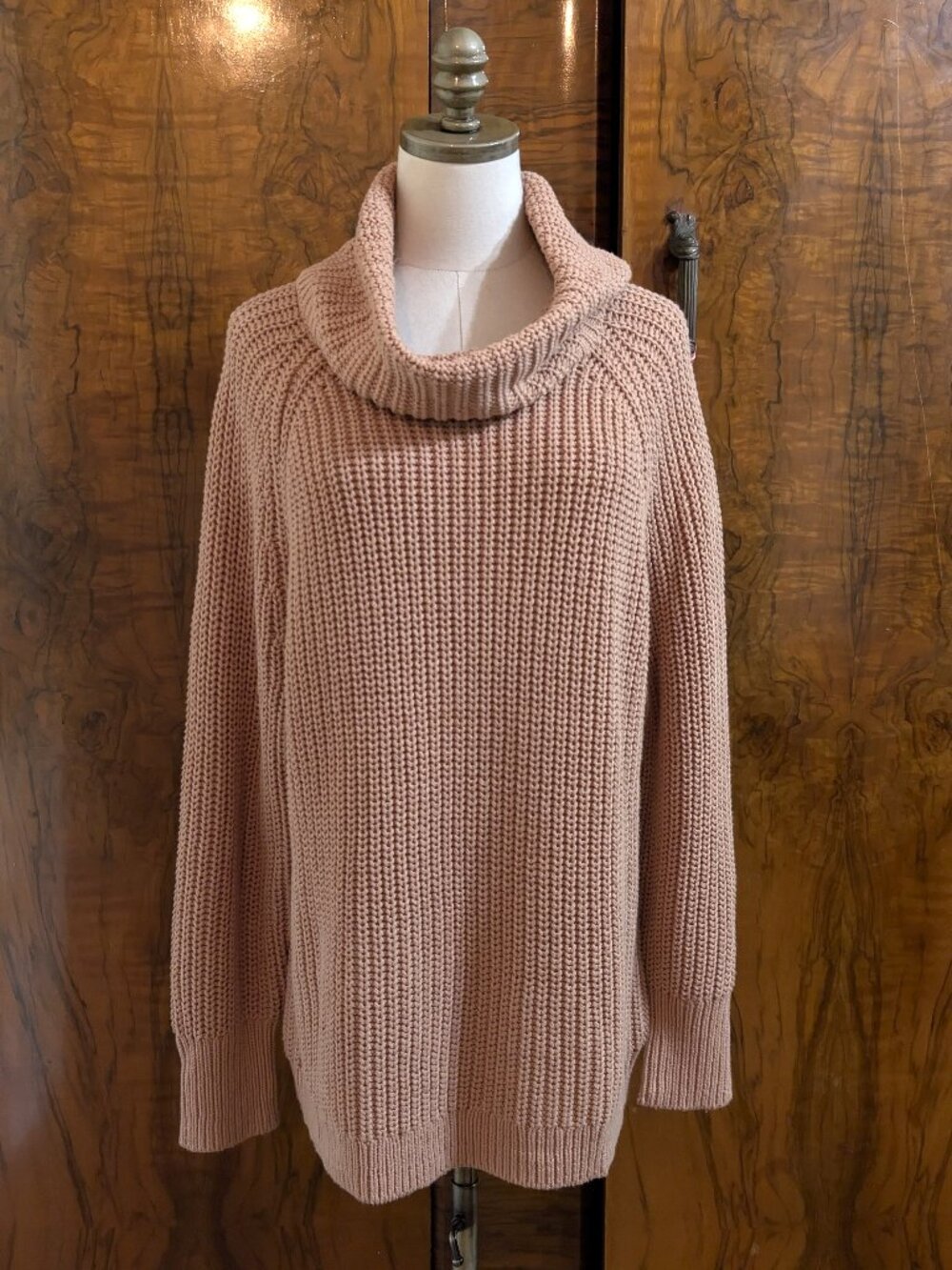Haven Well Within Shaker Knit Cowl Neck Sweater Pullover Womens Size XL Chunky